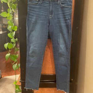 FRAME Le Skinny de Jeanne Crop Raw Hem Denim Jeans sz 30